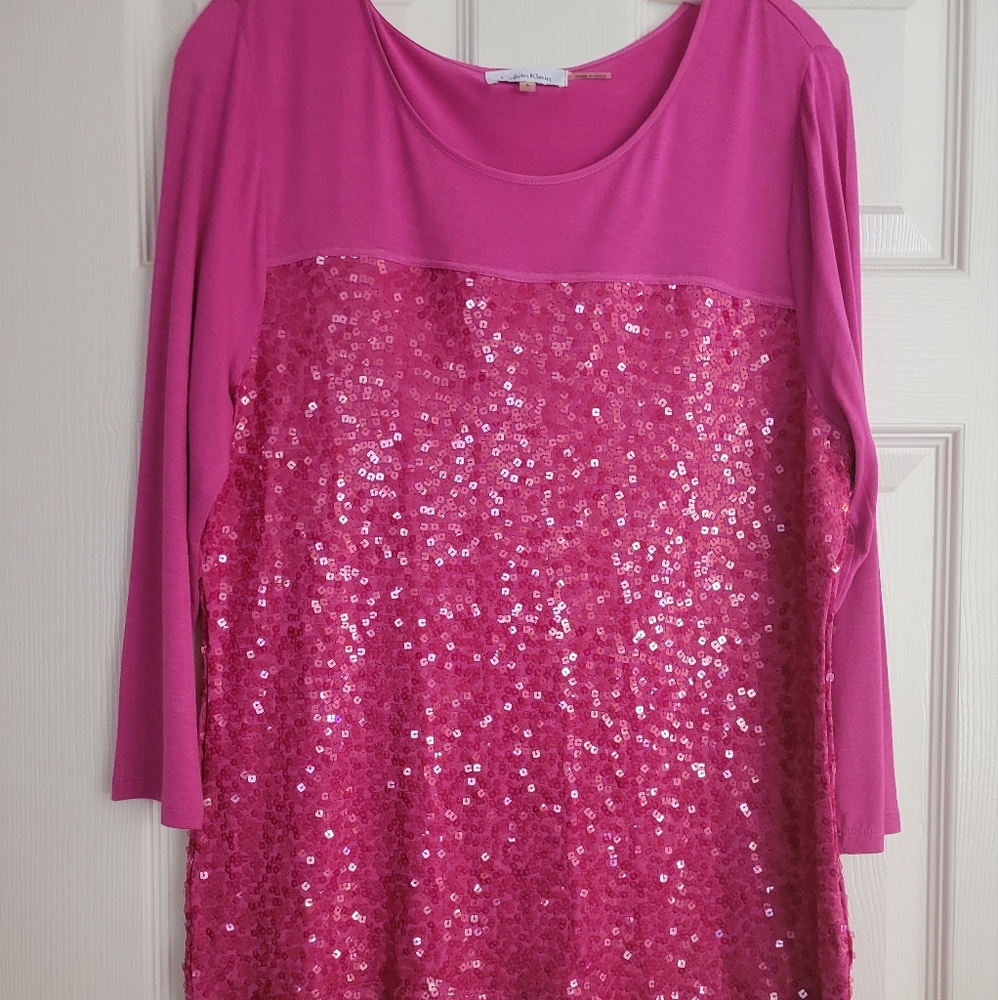 Pink Sequined Top